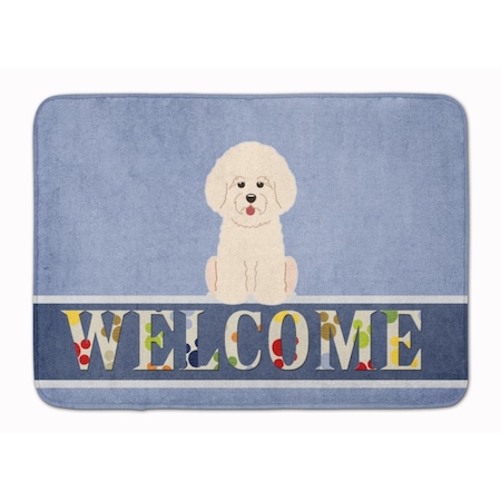 Carolines Treasures Bichon Frise Welcome Machine Washable Memory Foam Mat BB5656RUG